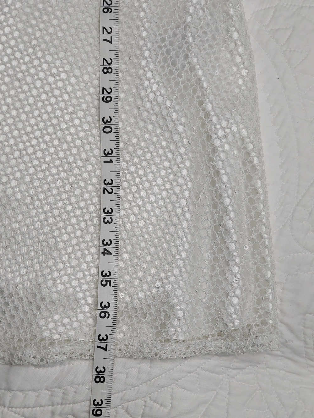 J. Taylor White Sleeveless A-Line Dress with Irredecent Sequins Size 6 Like New▪ - Picture 10 of 10